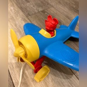 Disney Mickey airplane pull toy earth friendly collection EUC